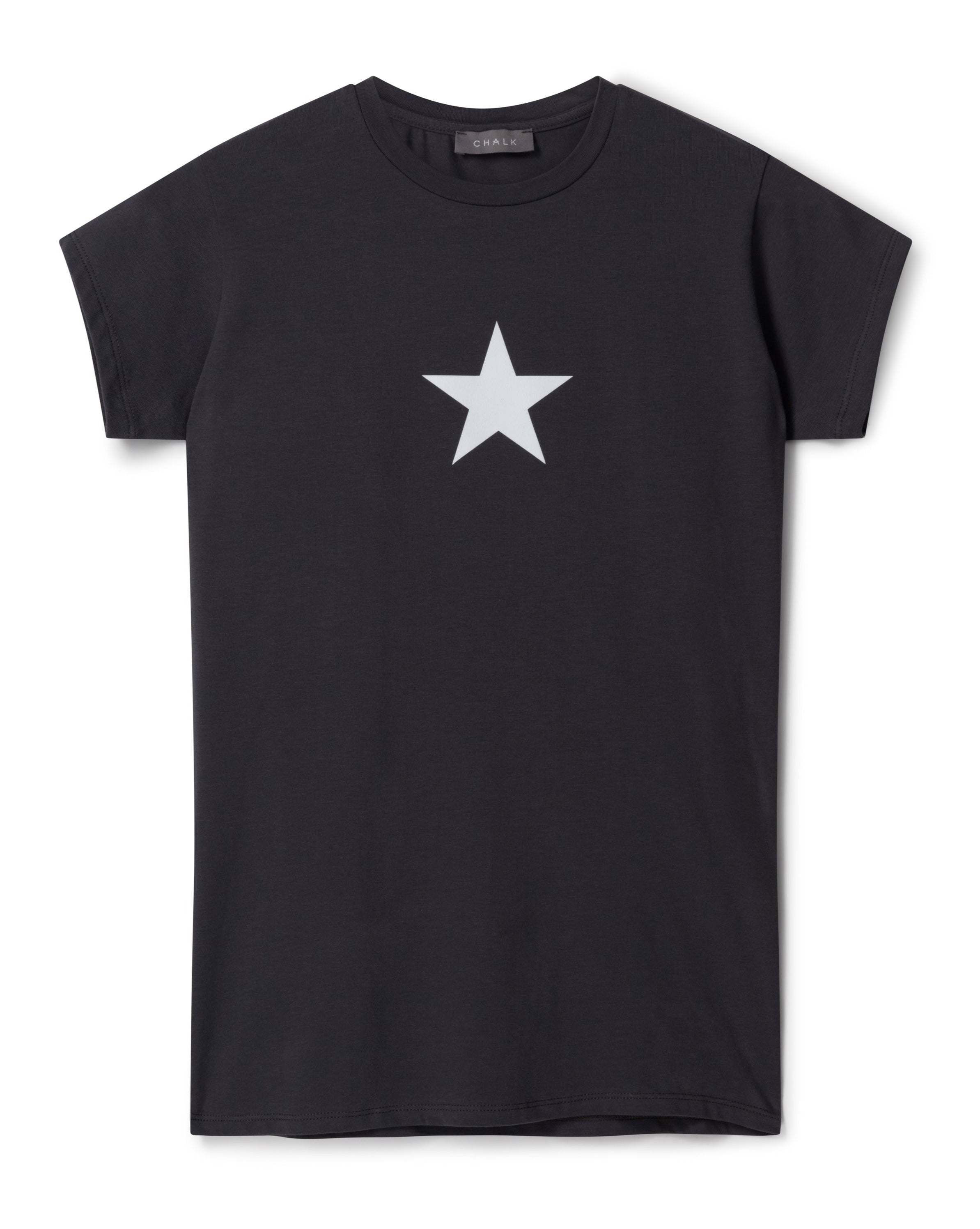 Louise t-Shirt - Charcoal with White Star