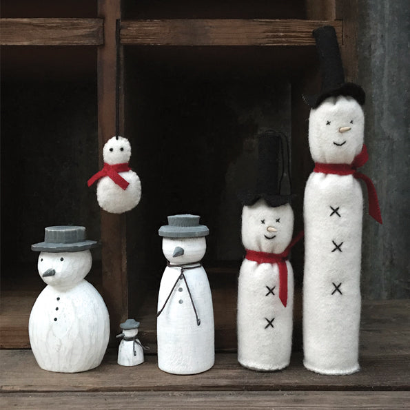 Wooden rustic Snowman