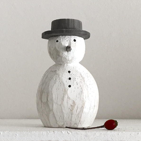 Wooden rustic Snowman