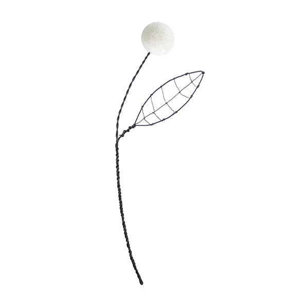 Wire Pompom Flowers - White