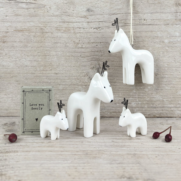 Set of 2 Porcelain Reindeer