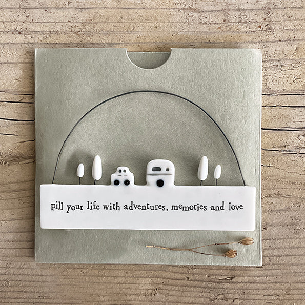 Hanging Porcelain Scenes - Fill your life with adventures, memories and love