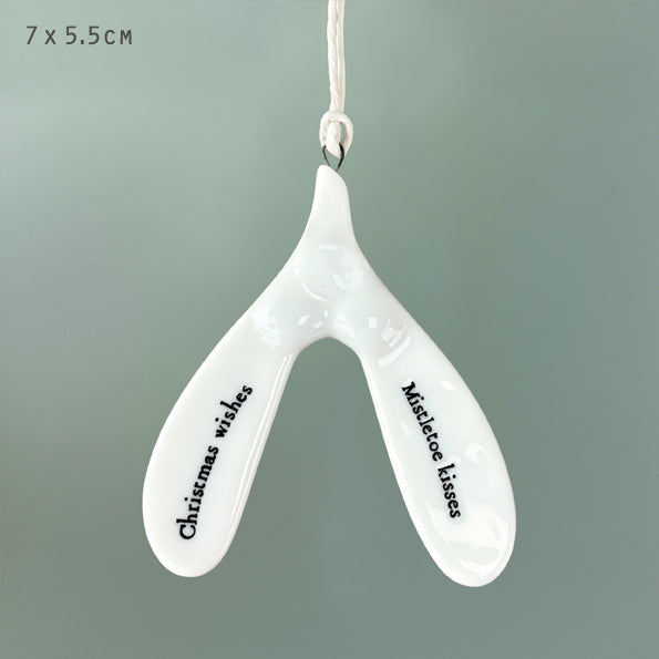 Porcelain Hanging Mistletoe