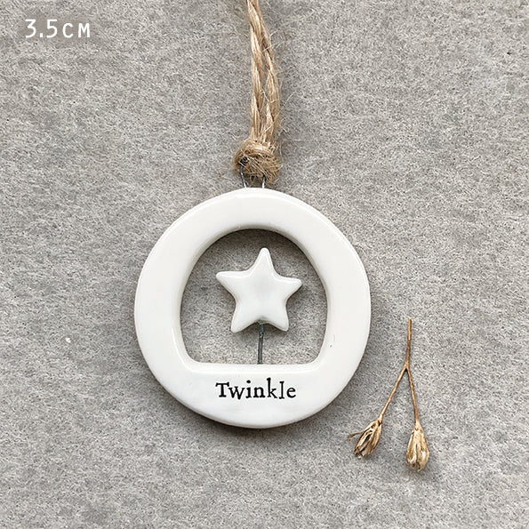 Porcelain Mini Hangers - Your a Star  / Twinkle