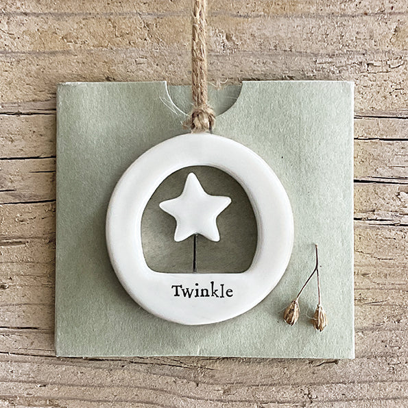 Porcelain Mini Hangers - Your a Star  / Twinkle