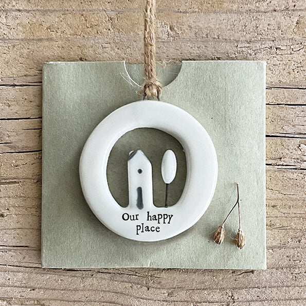 Porcelain Mini Hangers - Our Happy Place