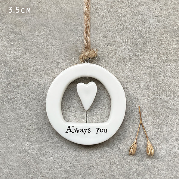 Porcelain Mini Hangers - Always You