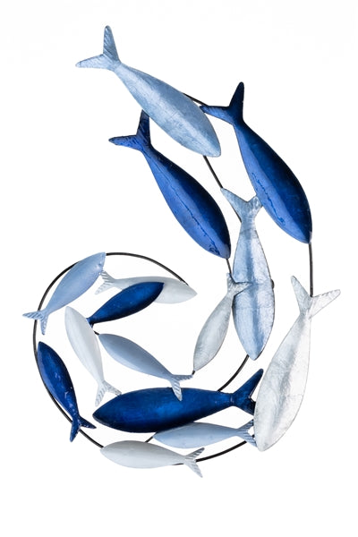 Swirling Fish Shoal Wall Art