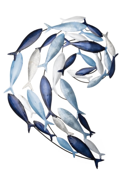 Swirling Fish Shoal Wall Art