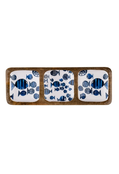 Barrier Reef Three Squares Tray