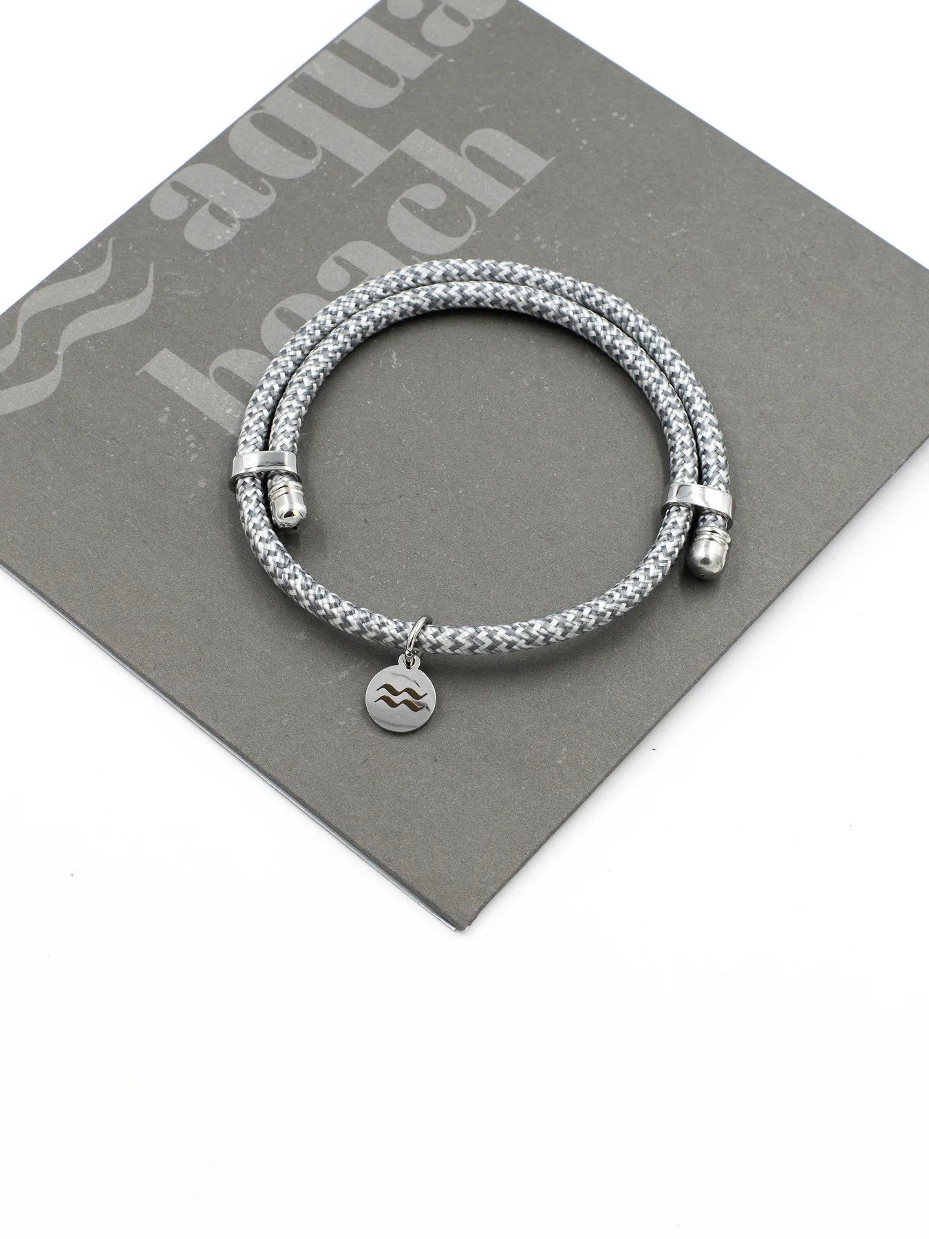 Adjustable Recycled Aqua Beach Bracelet
