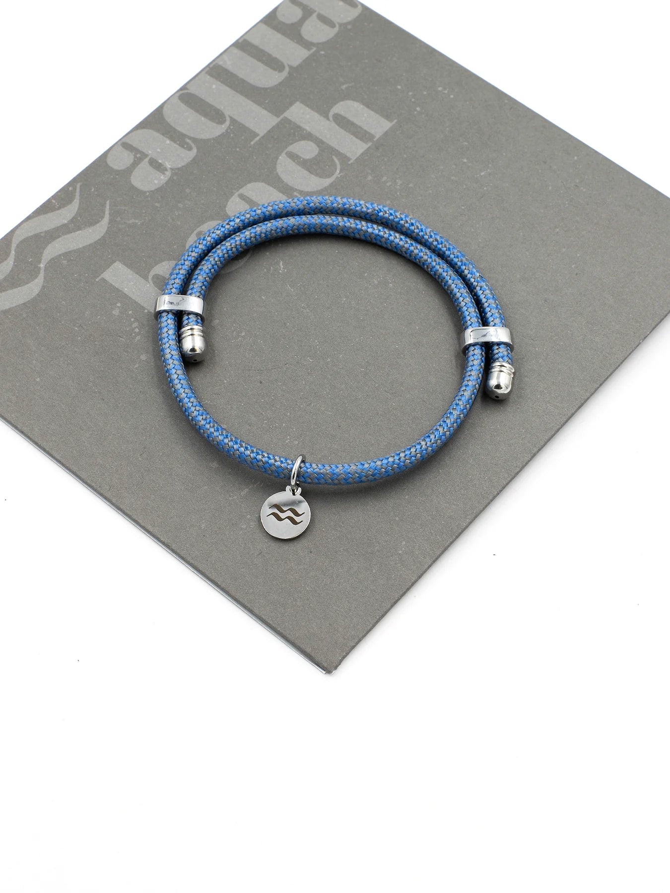 Adjustable Recycled Aqua Beach Bracelet