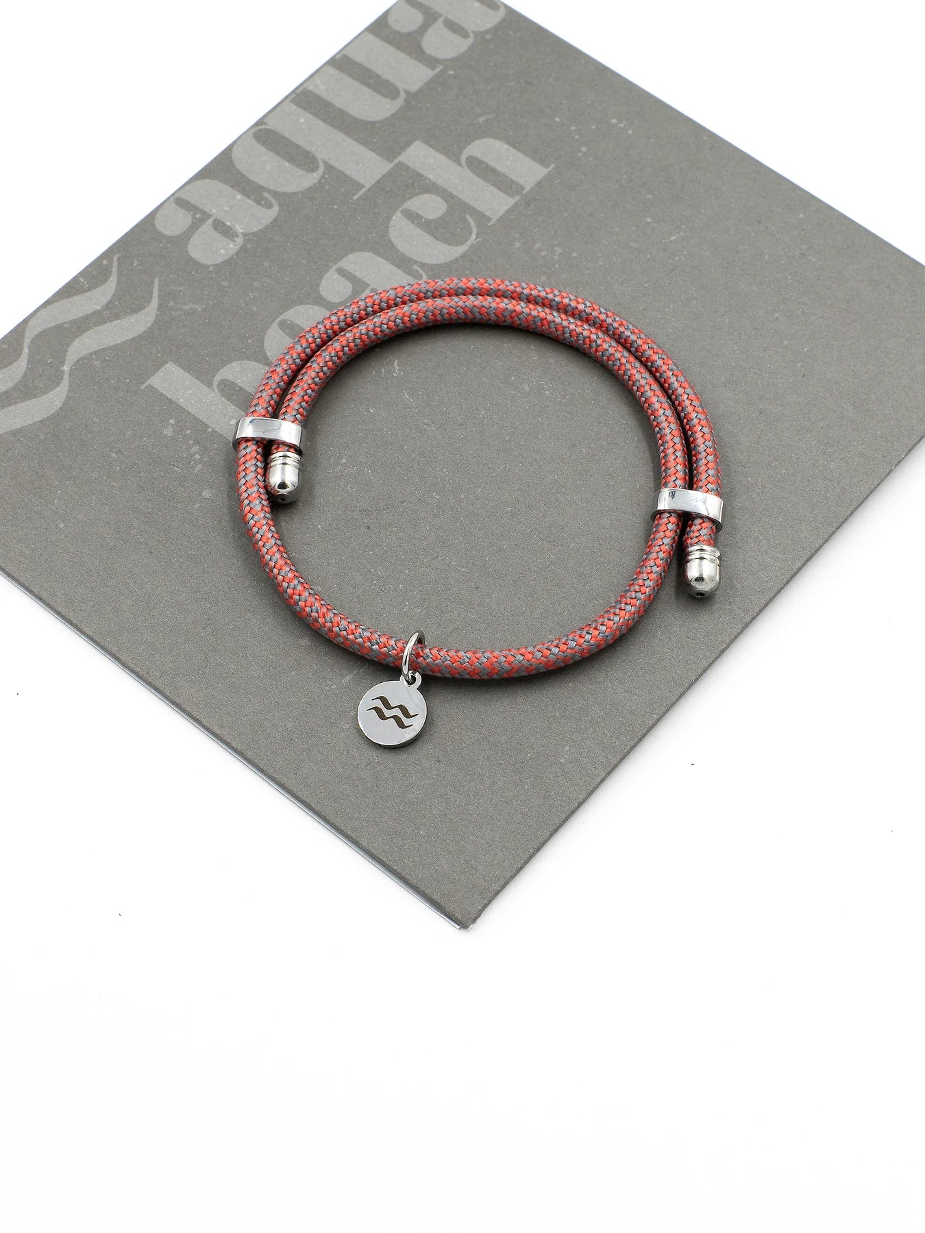 Adjustable Recycled Aqua Beach Bracelet