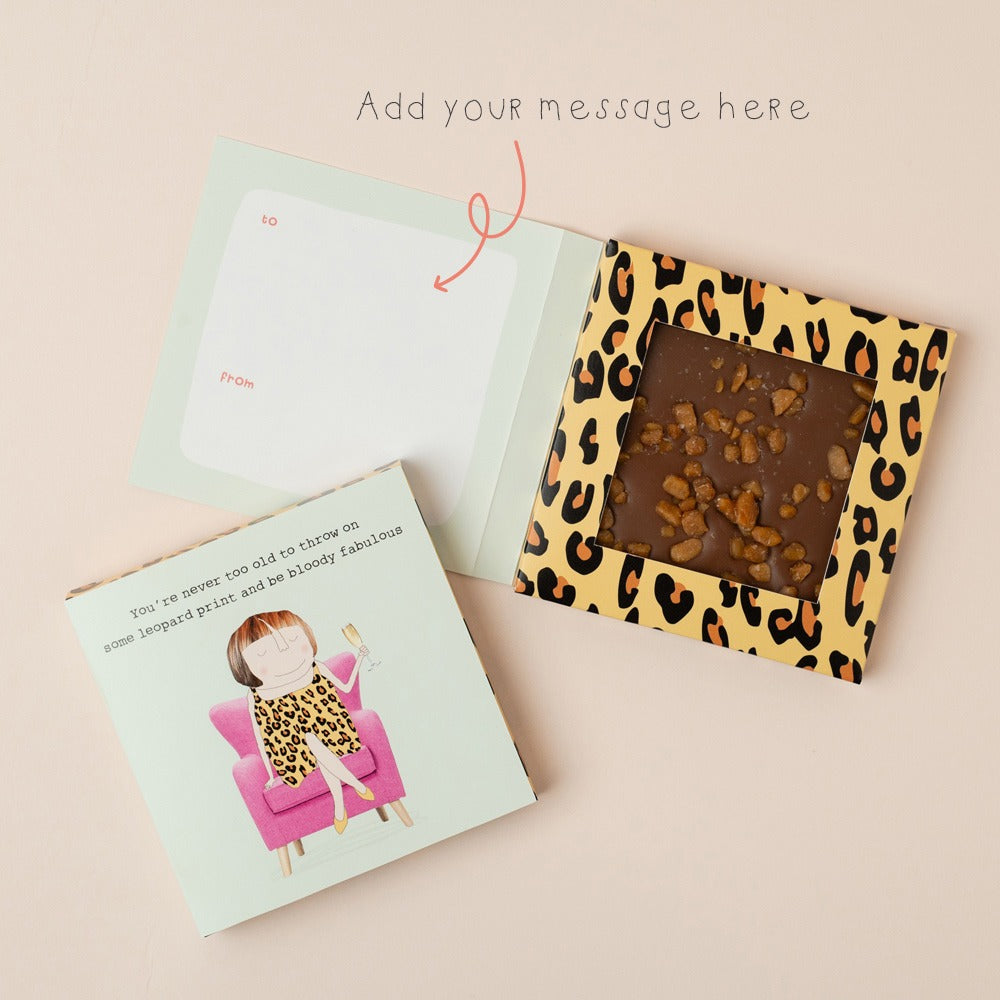 Chocolate Cards - Leopard Print