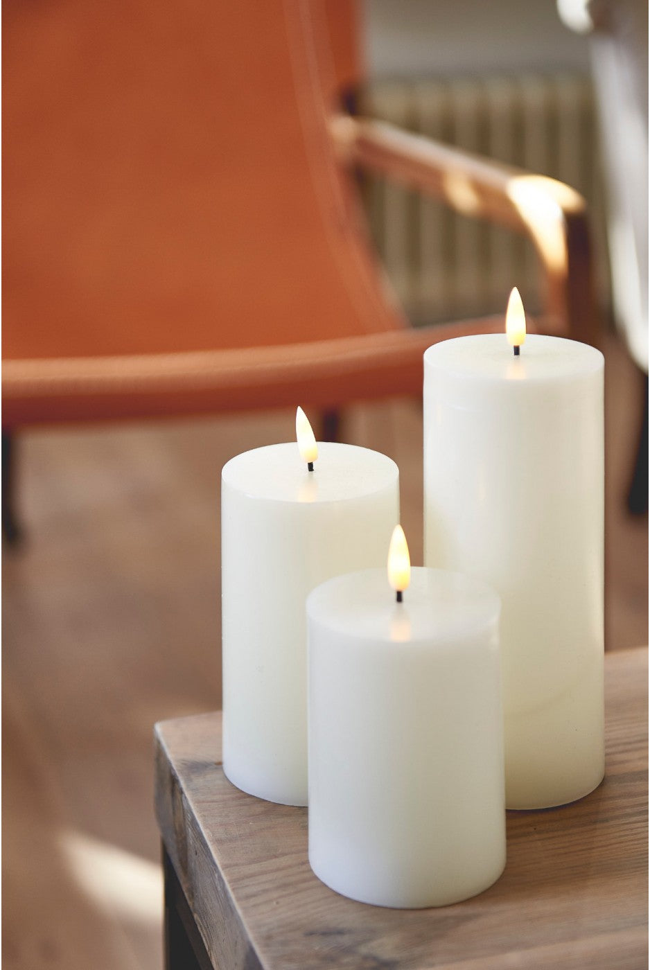 LED Flame Pillar Candles