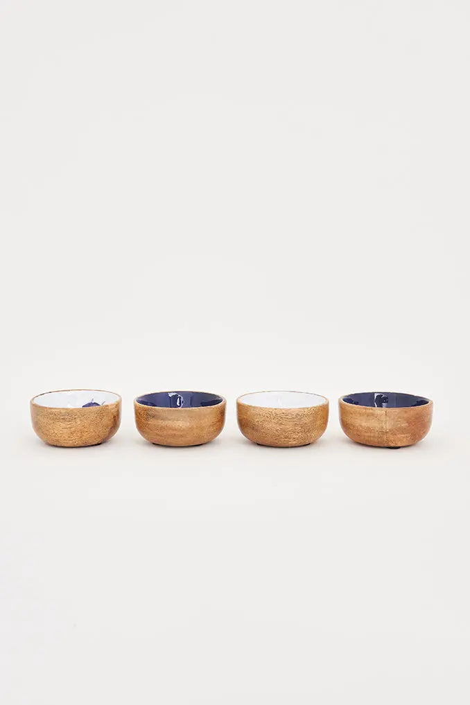 Mini Wooden Fish Bowls