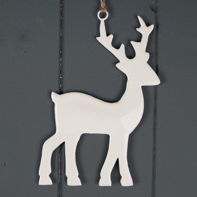 White Metal Reindeer