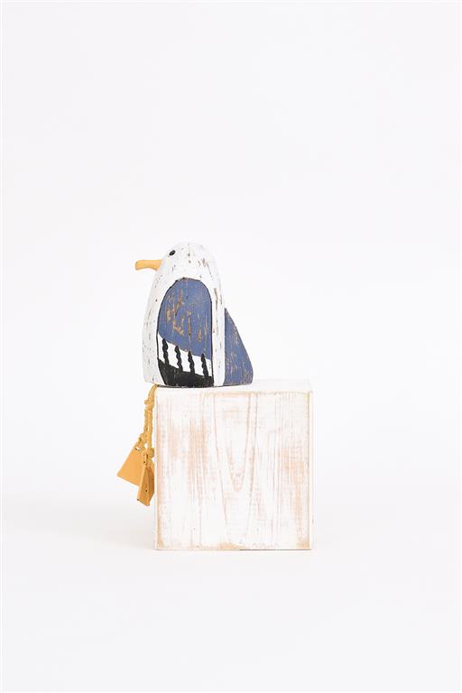 Sitting Wooden Seagull