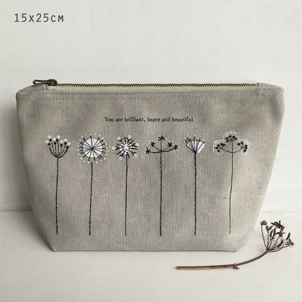 Linen Cosmetic Bag