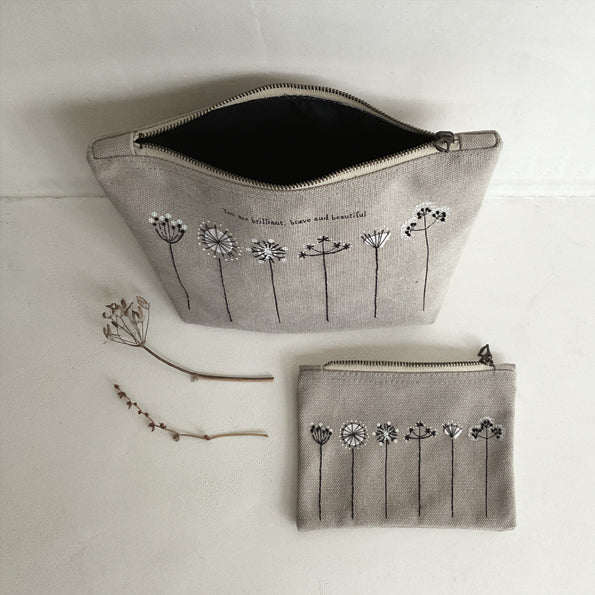 Linen Cosmetic Bag