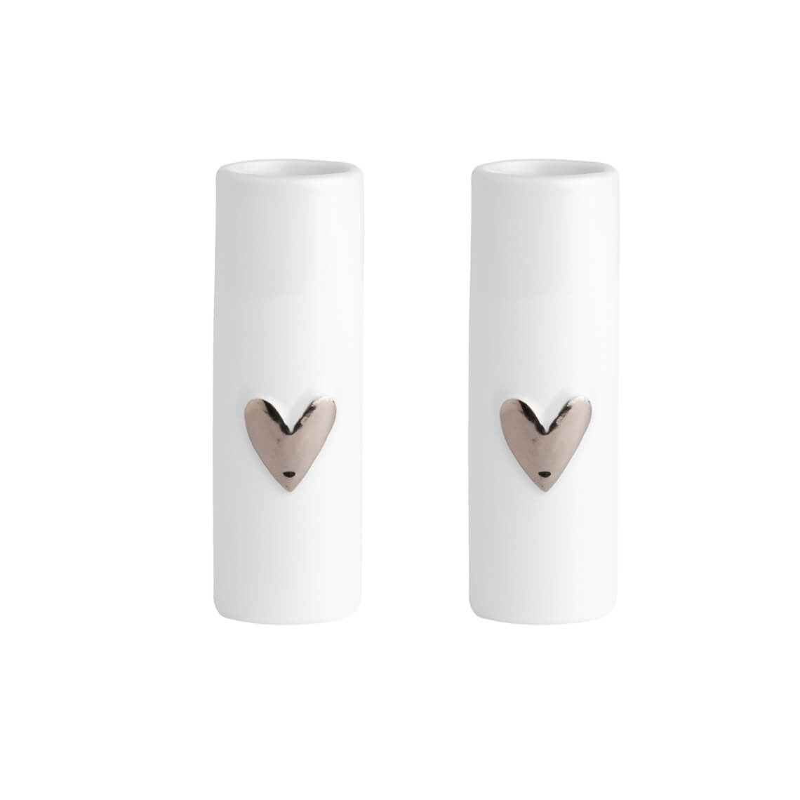 Mini Vases - Silver Heart