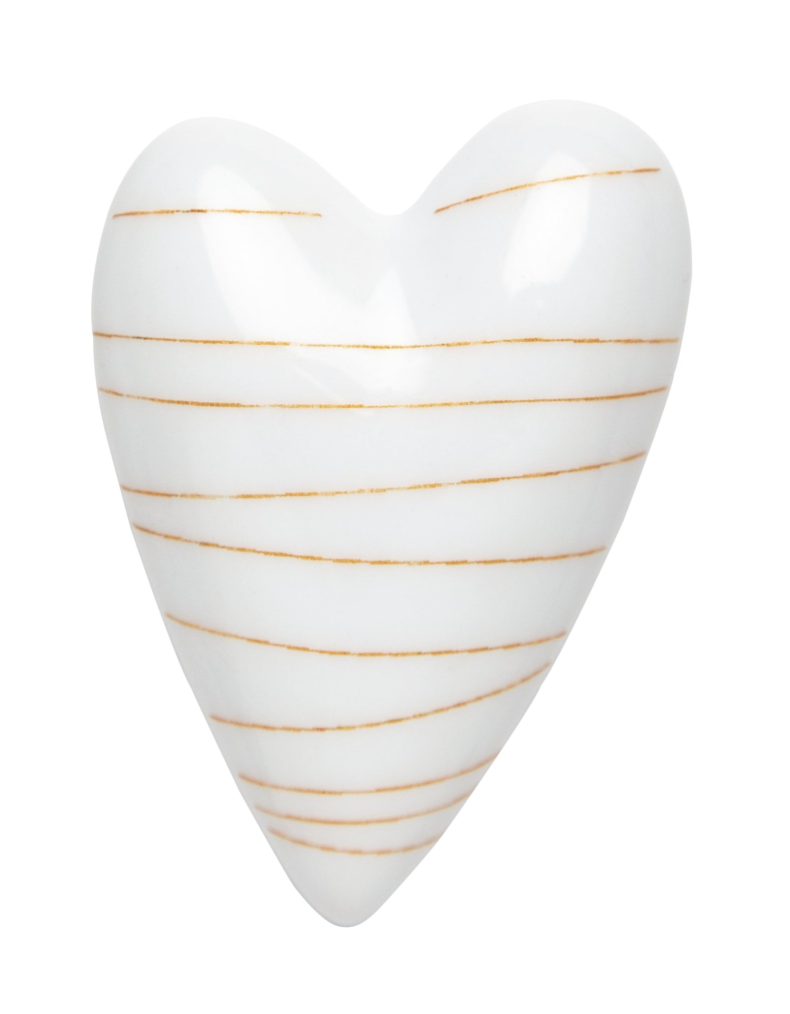 White and Gold Heart