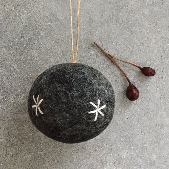 Felt Embroidered Bauble