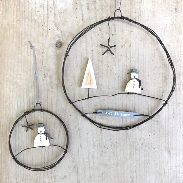 Wire Snowman Wreath