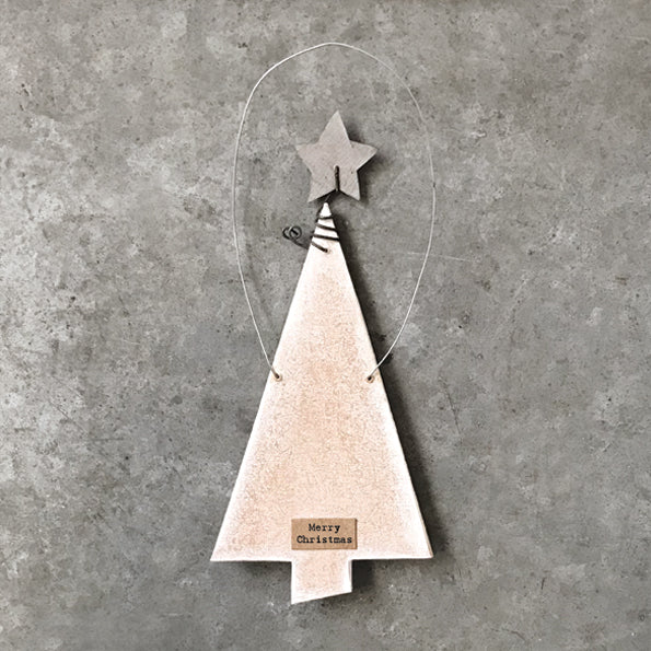 Flat Wooden Hanging Christmas Tree