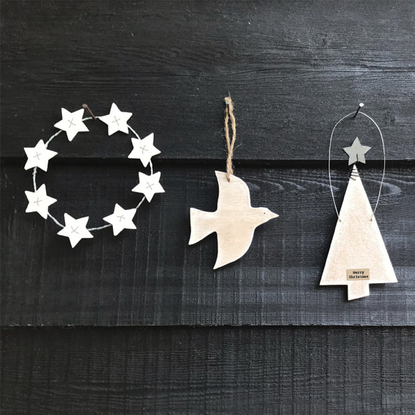 Flat Wooden Hanging Christmas Tree