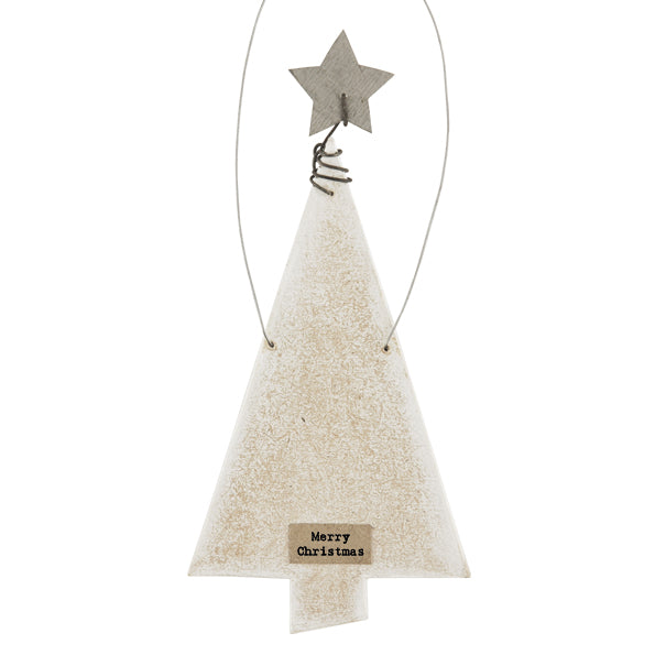 Flat Wooden Hanging Christmas Tree