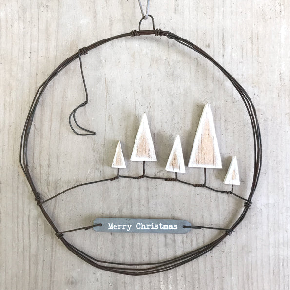 Wire Christmas Tree Wreath