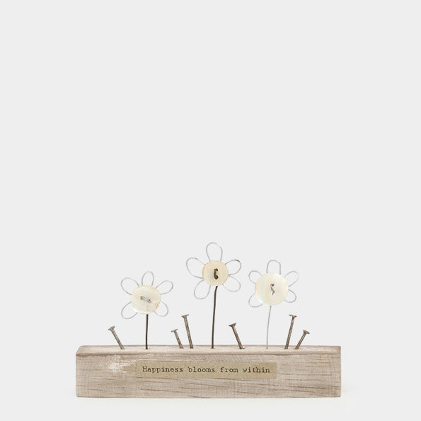 Wooden Scene - Happiness Blooms from Within