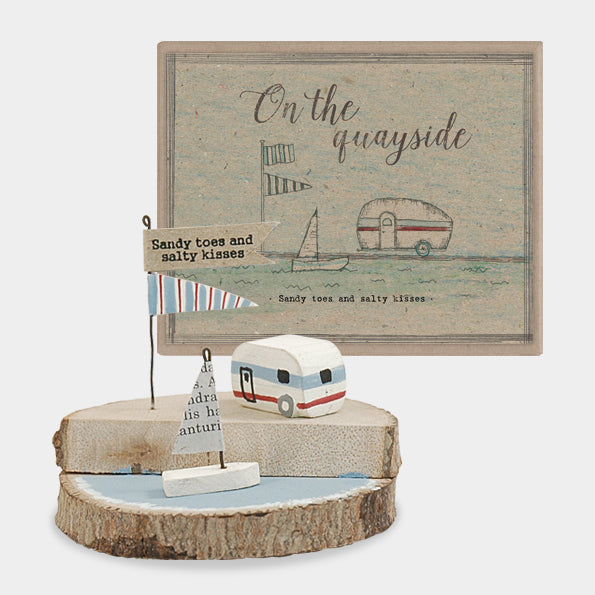Wooden Scene - Sandy Toes and Salty Kisses