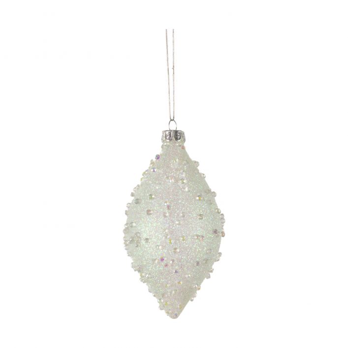 White Beaded Bauble