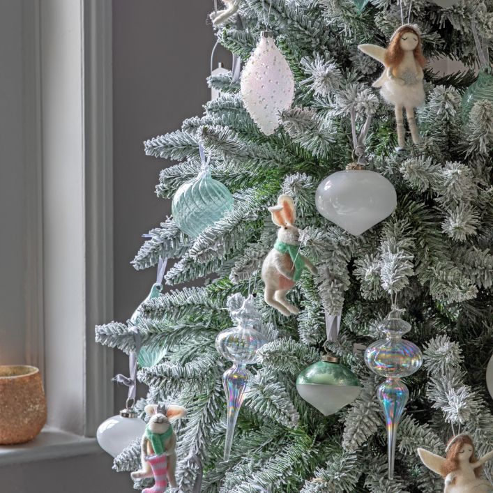 White Beaded Bauble