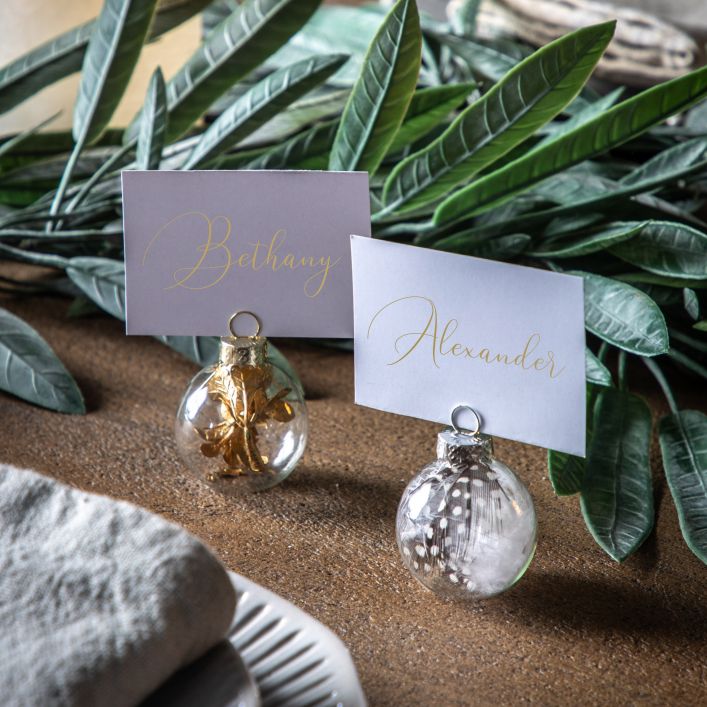 Feather Bauble Place Setting Holder