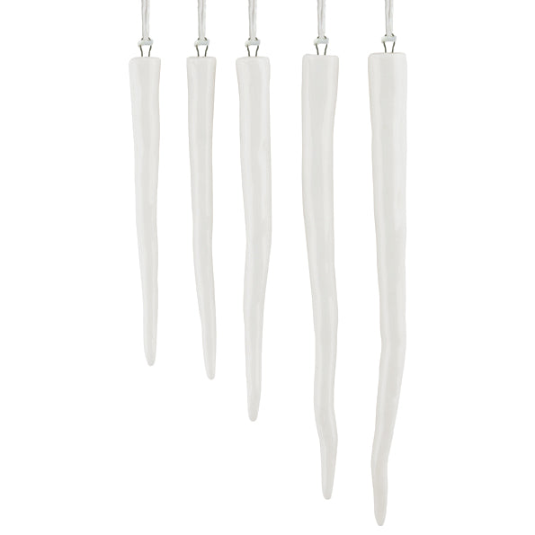 Set of 5 Porcelain Icicles