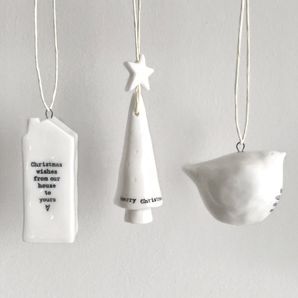 Porcelain Hanging Christmas Tree