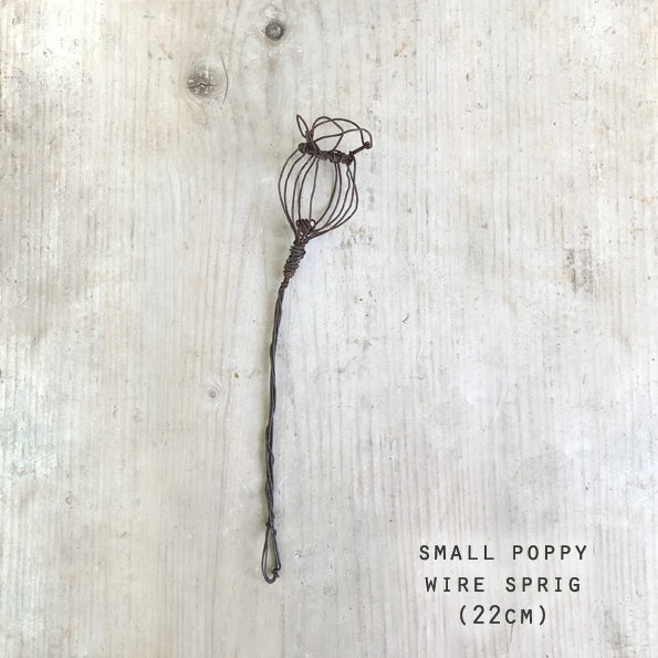 Wire Sprig - Poppy Head