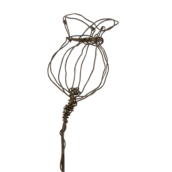 Wire Sprig - Poppy Head