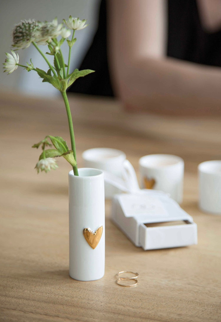 Mini Vases - Silver Heart