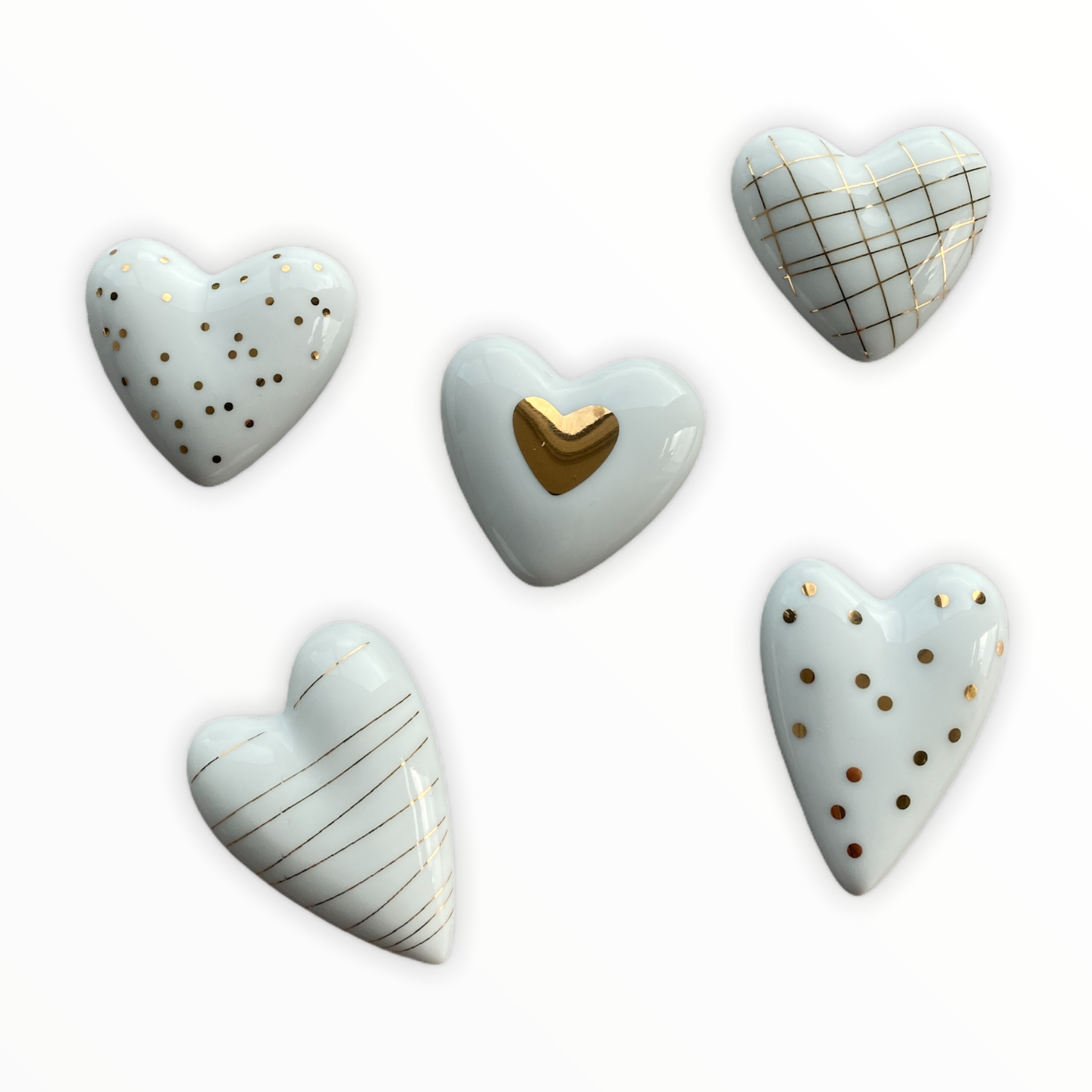 White and Gold Heart