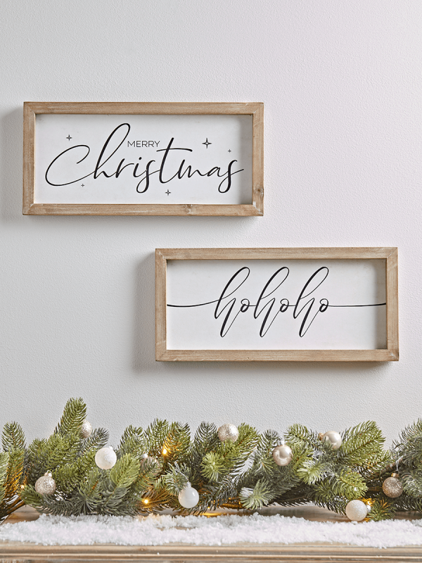 Two Christmas Wall Signs