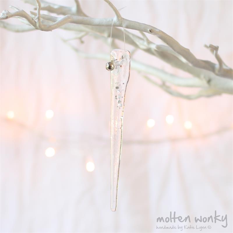 Glass Icicle Decoration