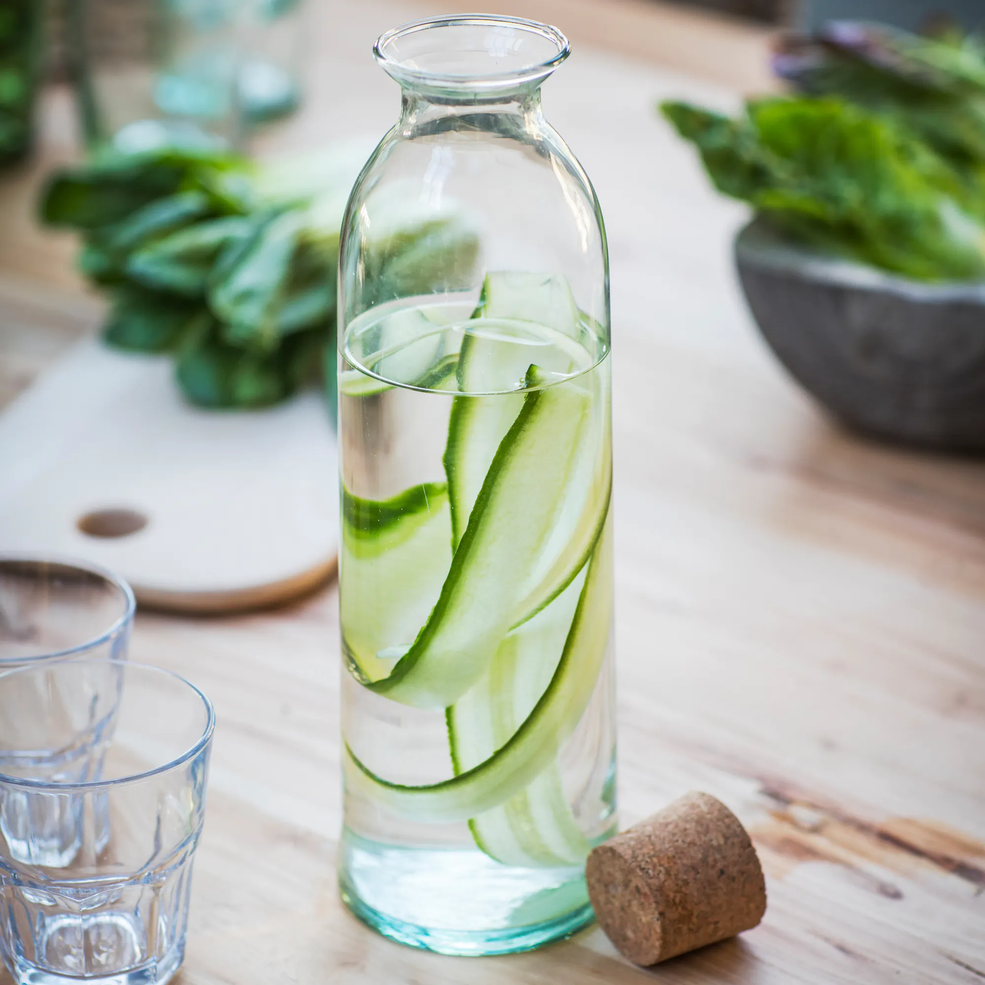 Glass Bottle with Cork Lid