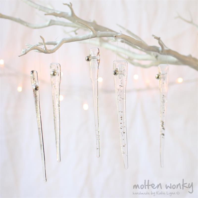 Glass Icicle Decoration