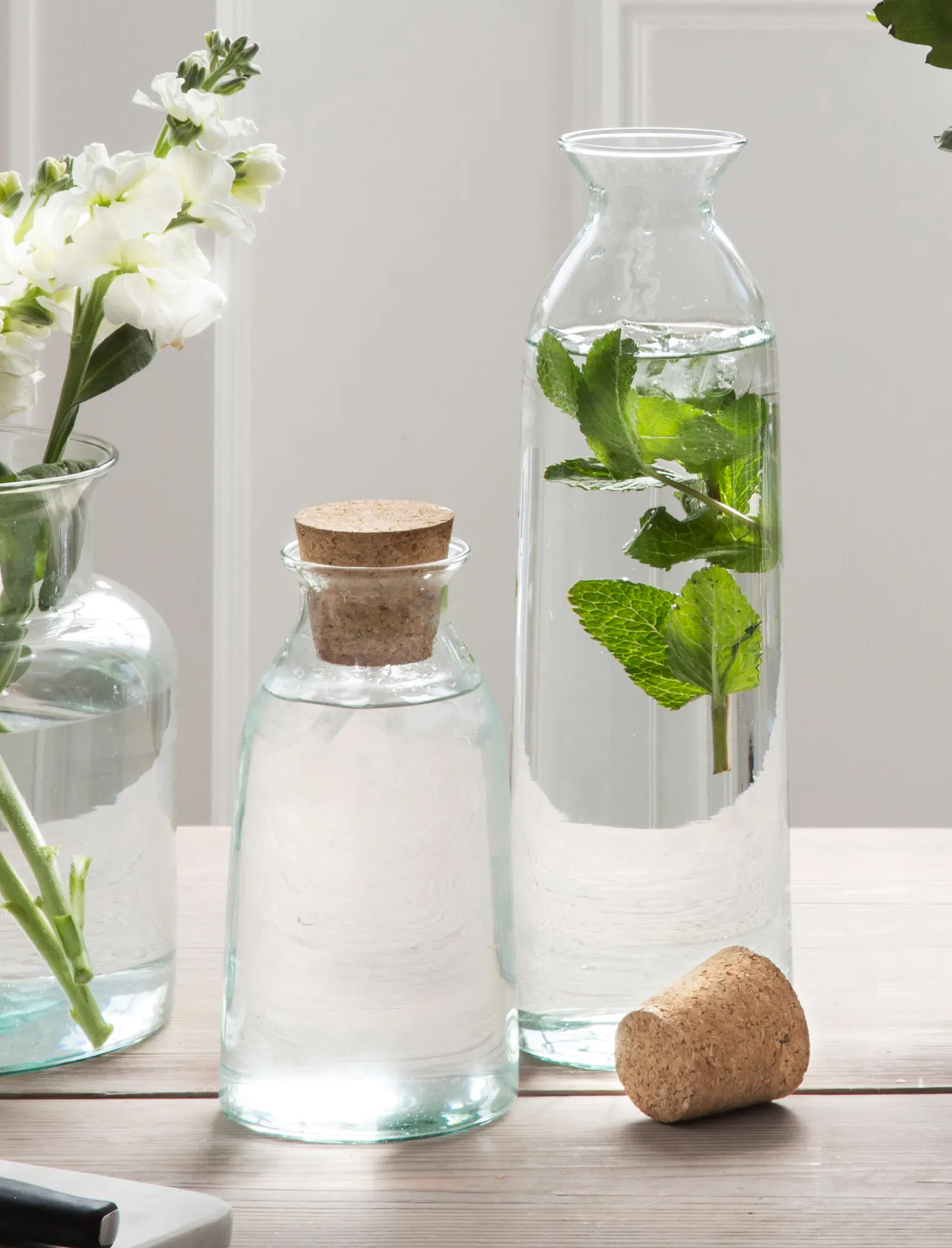 Glass Bottle with Cork Lid