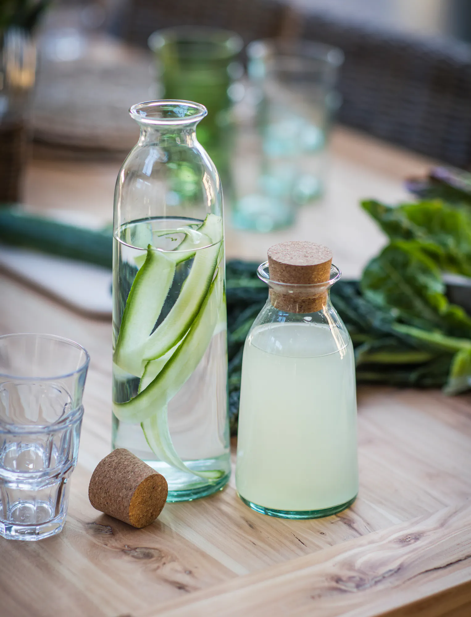 Glass Bottle with Cork Lid